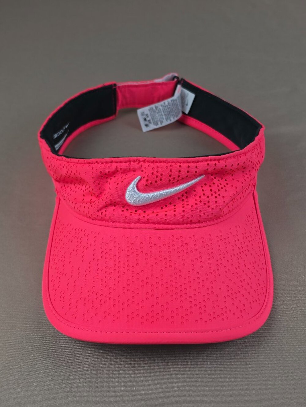 Nike Golf Sun Visor Womens Pink Dri-Fit Swoosh Adjustable Strapback